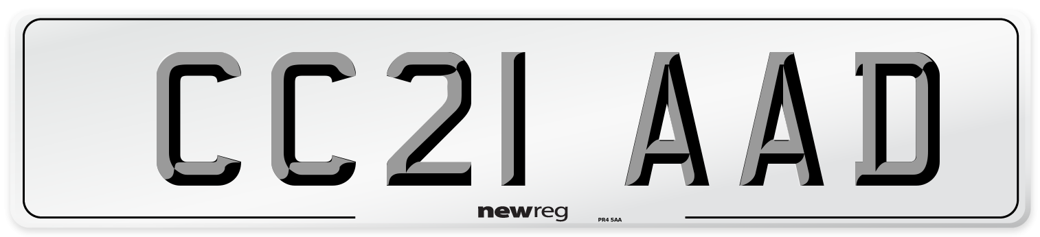 CC21 AAD Number Plate from New Reg